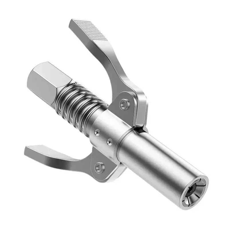Double Handle High Pressure Lock Oil Injection Syringe Car Olie Spuit 10000 PSI Quick Release Grease Gun Coupler Nozzle Oiling