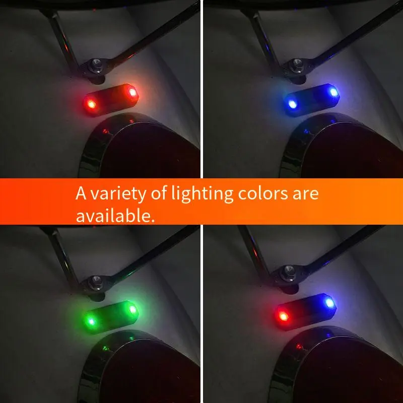 Car Solar LED Warning Light Night Ride for Motorcycle Electric Vehicle Bicycle Tail Light Anti-rear Strobe Warning Light