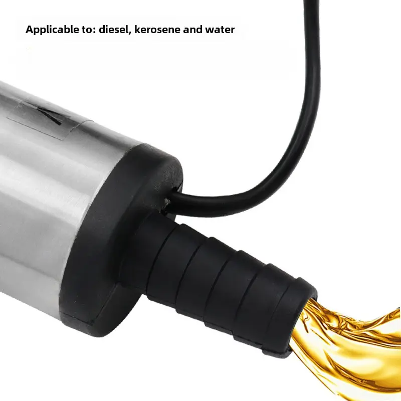 1set Electric Fuel Transfer Pump Water Oil Transfer Refueling Submersible Pump For Diesel Water Pump 12V 38mm For Car Motorbike