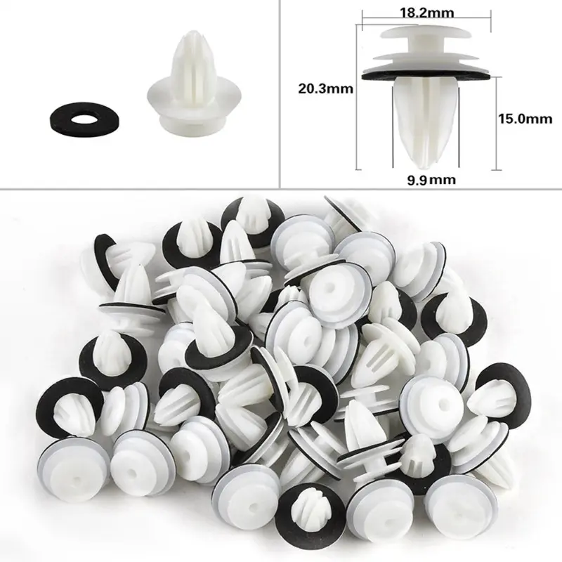 100-500pcs Car Door Panel Trim Clips Automobile Bumper Clip Fastener Rivet with Seal Ring Universal Car Interior Accessories
