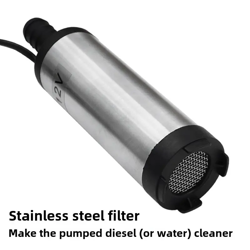 1set Electric Fuel Transfer Pump Water Oil Transfer Refueling Submersible Pump For Diesel Water Pump 12V 38mm For Car Motorbike