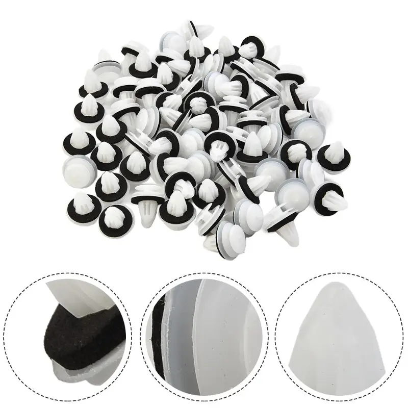100-500pcs Car Door Panel Trim Clips Automobile Bumper Clip Fastener Rivet with Seal Ring Universal Car Interior Accessories
