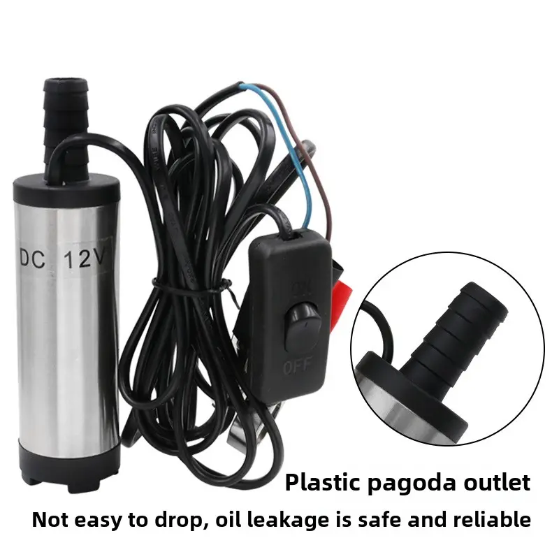 1set Electric Fuel Transfer Pump Water Oil Transfer Refueling Submersible Pump For Diesel Water Pump 12V 38mm For Car Motorbike
