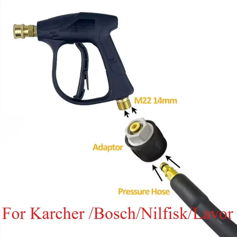 1set Pressure Washer Water Gun for Car Cleaning Hose Connector for Karcher /Bosch/Nilfisk/Dawoo/Lavor Quick Connector Nozzles