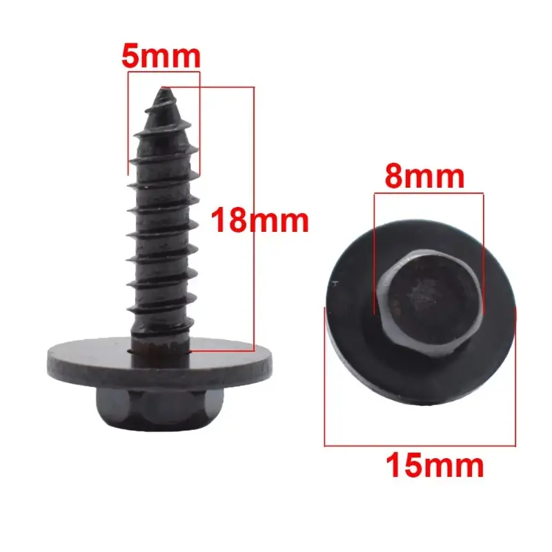 Automotive Hexagonal Head Self-tapping Screws Car Modification and Repair Parts Plastic Clip Buckle Modification J35 Accessories