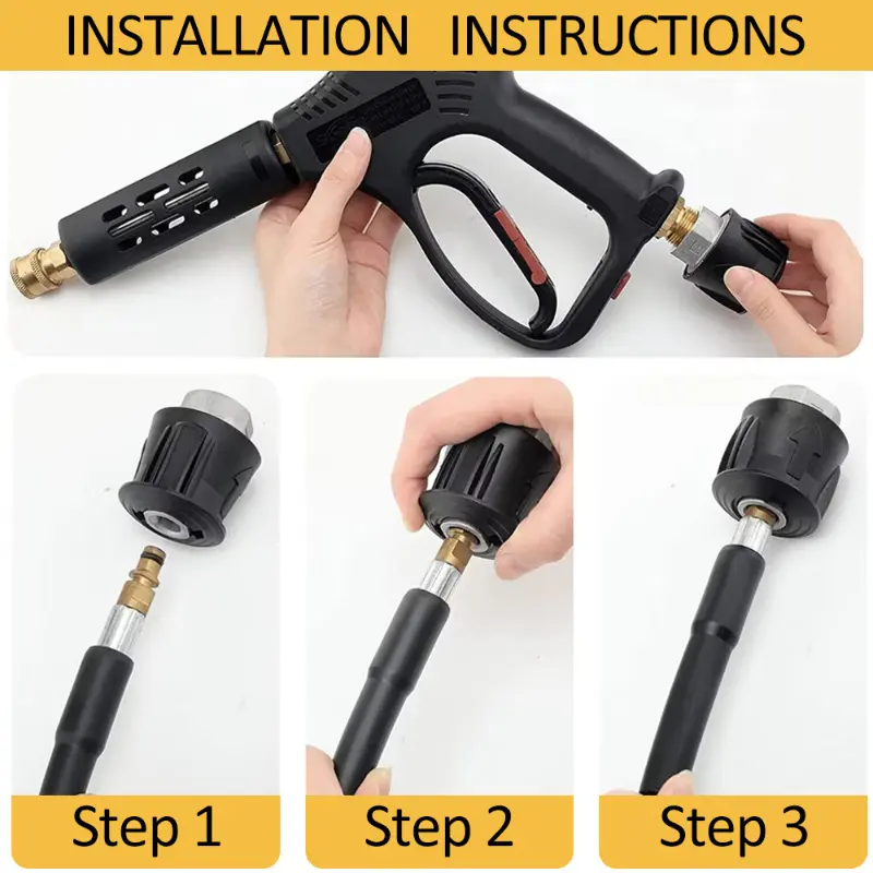 1set Pressure Washer Water Gun for Car Cleaning Hose Connector for Karcher /Bosch/Nilfisk/Dawoo/Lavor Quick Connector Nozzles