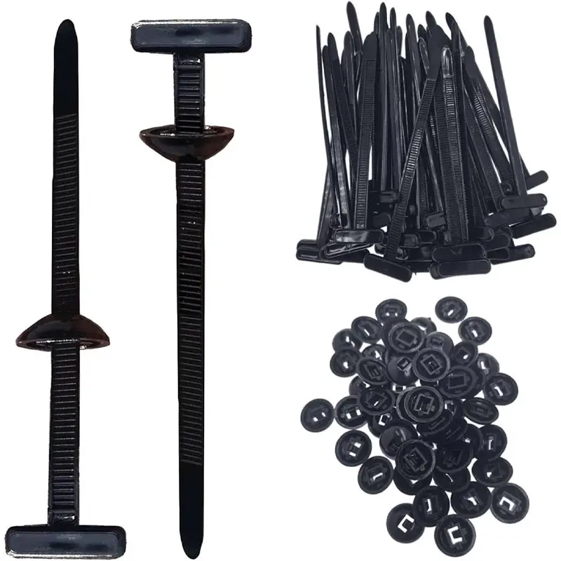 10-100Pcs Multipurpose Nylon Universal Cable Tie Buckle Self-Locking Nylon Buckle Heavy Duty Nylon Zip Ties Cable Tie Retainer