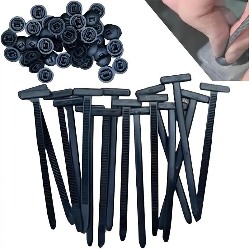 10-100Pcs Multipurpose Nylon Universal Cable Tie Buckle Self-Locking Nylon Buckle Heavy Duty Nylon Zip Ties Cable Tie Retainer