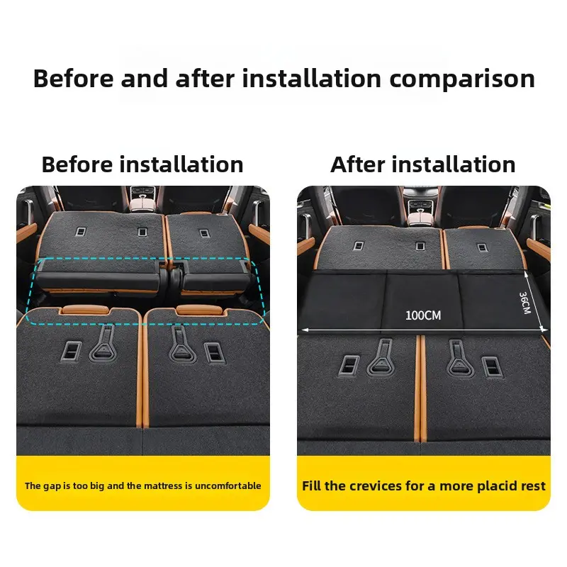 For Tesla Car Rear Extension Board Mattress Car Travel Bed Inflatable Bed Mattress Extension Board Rear Seat Neutral Flat Bracke