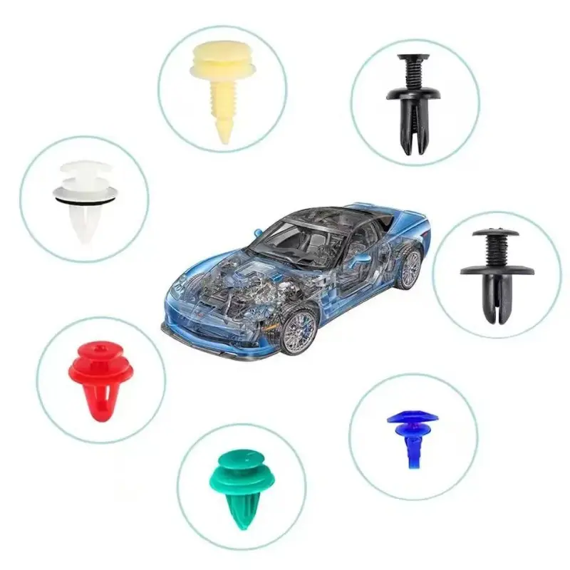 Car Fastener Clips Auto Bumper Retainer Clips Push Type Rivet Door Panel Fender Trim Clip Set for Car Truck SUV Repair