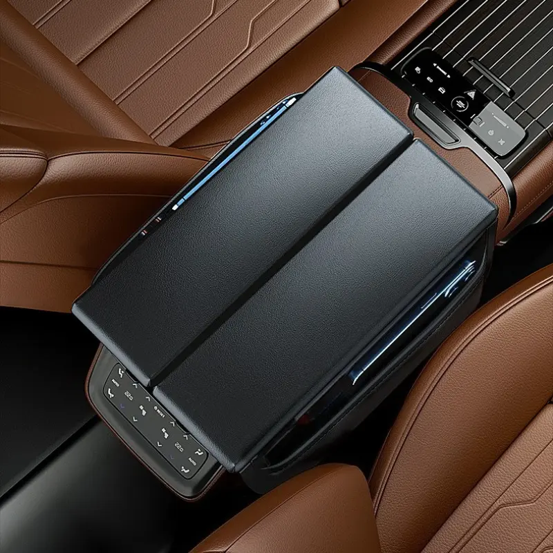 1pcs Universal open armrest box height protection pad General Motors leather armrest box pad storage