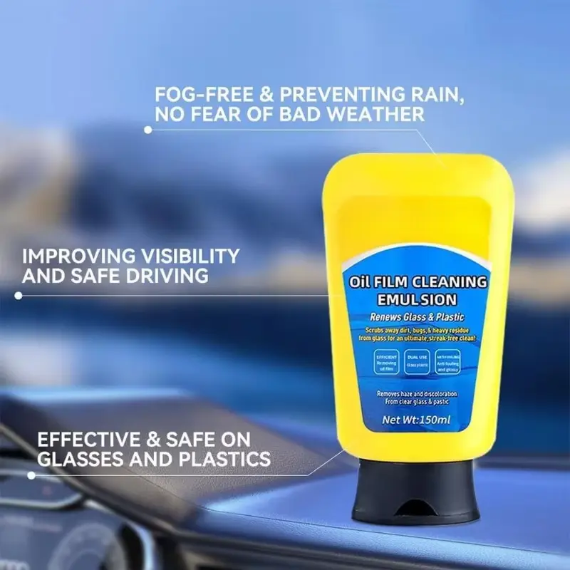 Automotive Oil Film Glass Cleaning Milk Window Cleaner Plastic Glass General Purpose