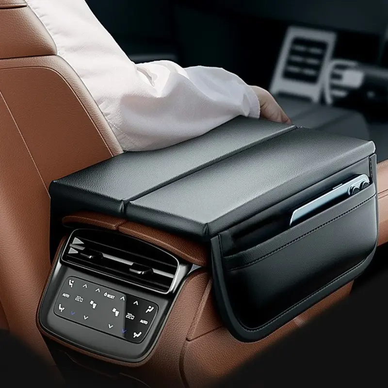1pcs Universal open armrest box height protection pad General Motors leather armrest box pad storage