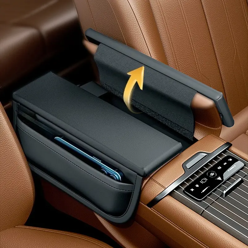 1pcs Universal open armrest box height protection pad General Motors leather armrest box pad storage