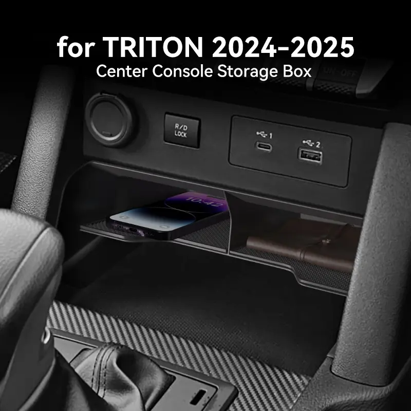 Car Central Storage Box For Mitsubishi L200/Triton 24-25 Interior Accessories Stowing Tidying Center Console Organizer