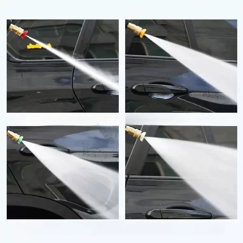 5pcs/Set High Pressure Washer Sprayer Nozzle Metal Tip With 1/4" Quick Connector Car Washing Nozzles 0 15 25 40 Degree