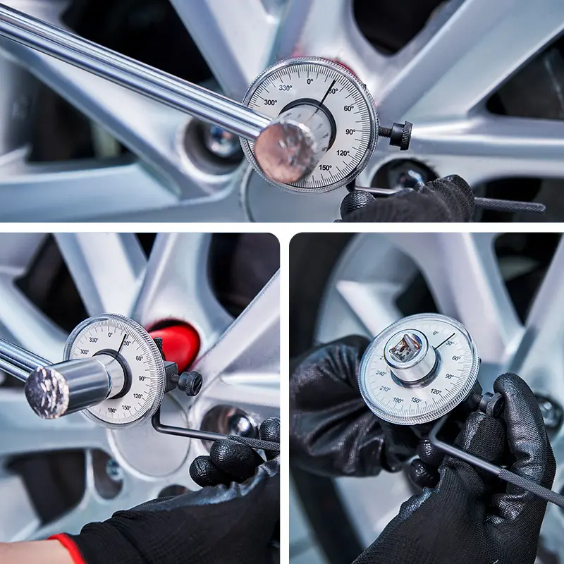 Torque Wrench Garage Tools Calibrated In Degrees Spanner Meter for Precision-Angular Tightening Adjustable Angle Measuring Tool
