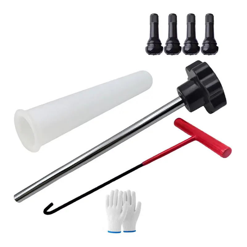 Car Tire Installer Tool Valve Remover Tool Valve Stem Tool Kit Repair Tool Quick Change T-Hook Replacement Car Accessories
