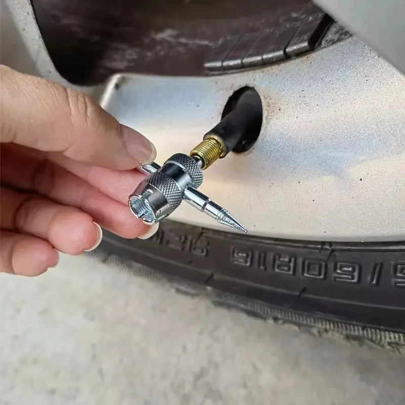 Car Tire Installer Tool Valve Remover Tool Valve Stem Tool Kit Repair Tool Quick Change T-Hook Replacement Car Accessories