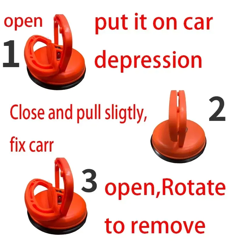 For Car Dent Glass Suction Removal Tool Car Repair Tool Body Repair Puller 2inch Black/Orange Suction Cup Remove Dents Puller