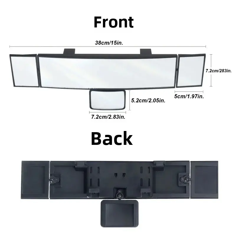 Adjustable Wide-view Rearview Mirror In The Car Wide Angle Panoramic Assisting Interior Clip On Convex Rear View Mirror For auto