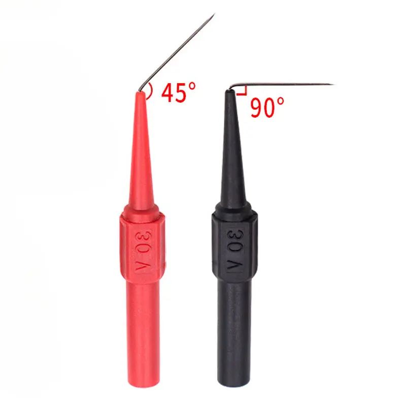 2pcs 30V Diagnostic Tools Multimeter Test Lead Extention Back Piercing Needle Tip Probes Autotools Automotive Auto Kit Machine