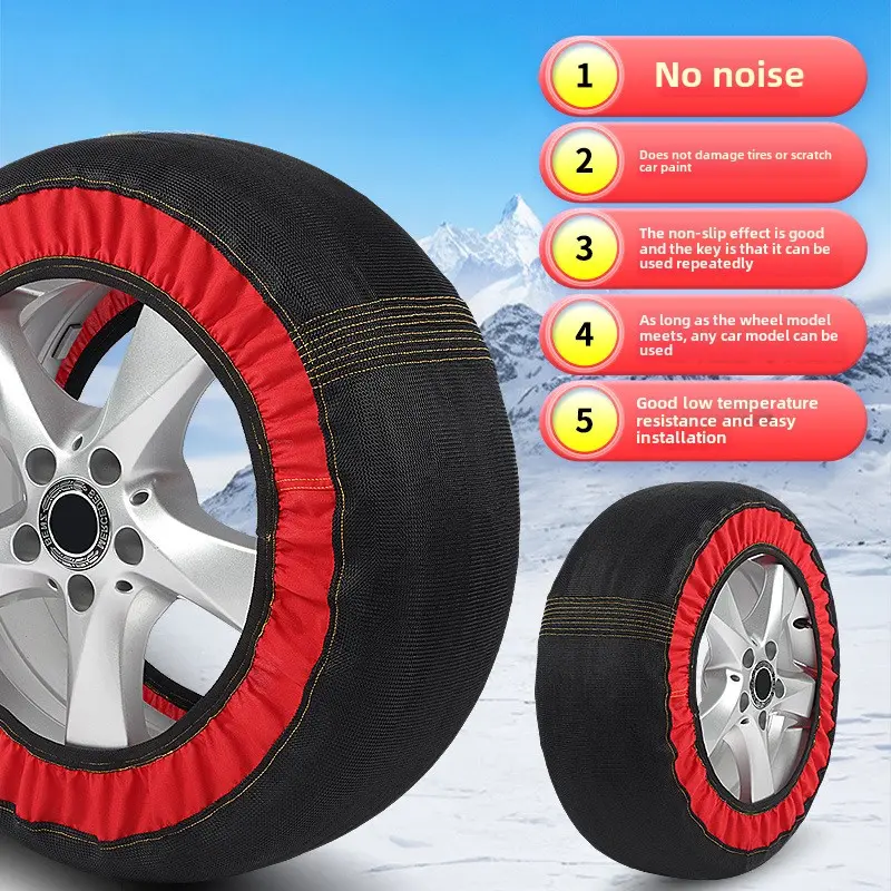 Car Wheel Chain for Winter Car Accessories Anti-skid Chains Car Wheel Emergency Tire Chain Easy Assembly Snow Socks Aid