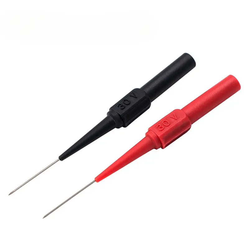 2pcs 30V Diagnostic Tools Multimeter Test Lead Extention Back Piercing Needle Tip Probes Autotools Automotive Auto Kit Machine