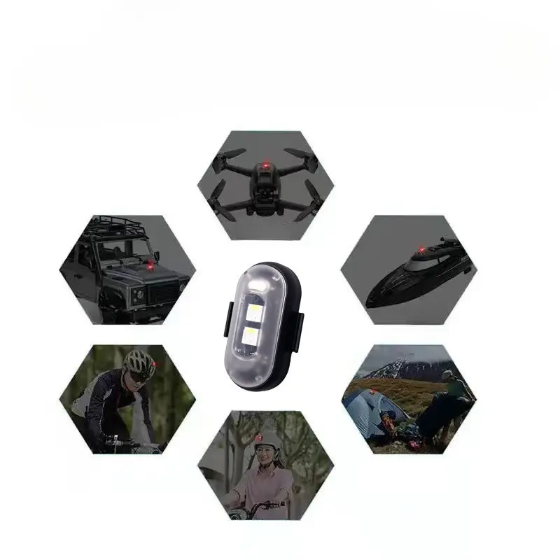 4PCS Wireless LED Strobe Lights with Remote Control, 8 Colors USB Charing Waterproof Emergency Warning Lights