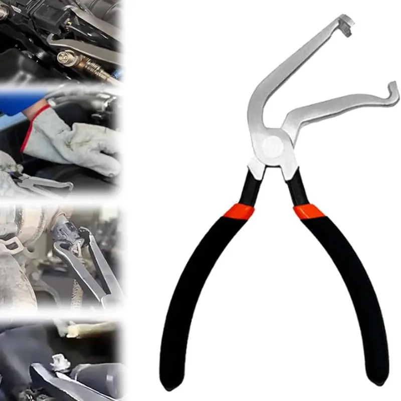 8" 60-Degree Electrical Disconnect Pliers For Automotive Connectors & Sensors - Angled Wire Plug Removal Tool