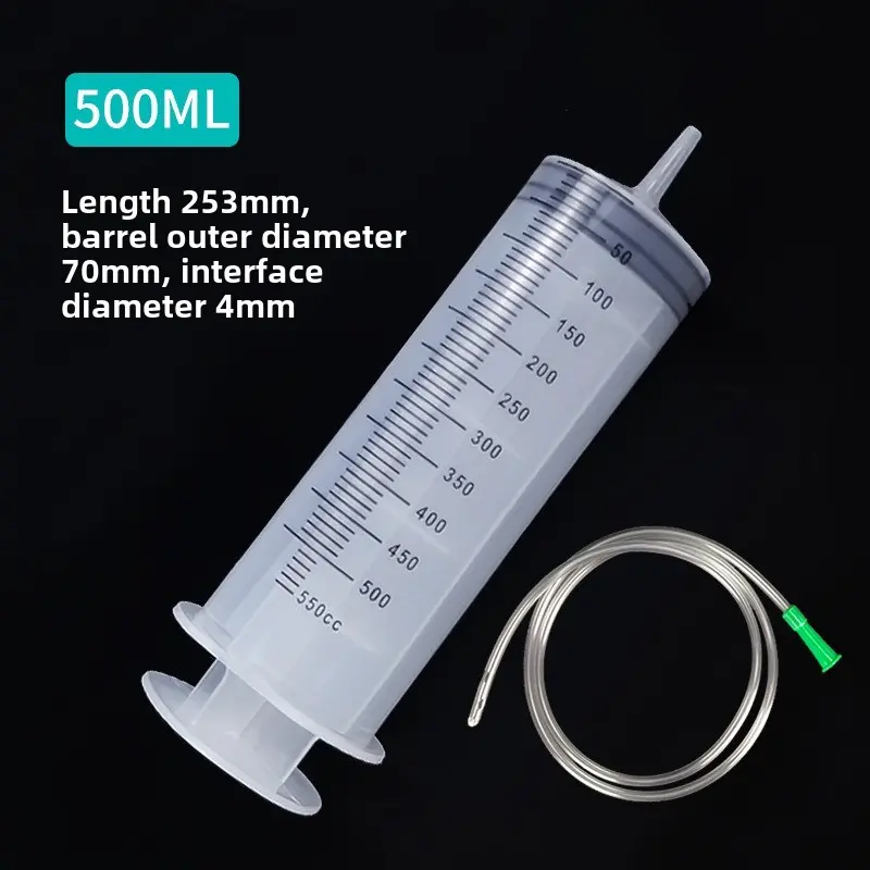 Large Capacity Syringes Reusable Needle Barrel Oil Pump with Scale Oil Suction Vacuum Syringe Pistol Pump Extractor