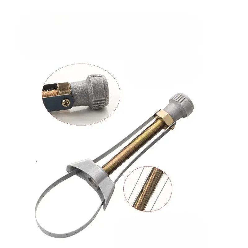 Car Oil Filter Removal Tool Adjustable 60mm To120mm Diameter Hand Tools Steel Strap Wrench Spark Plug Removal Tool