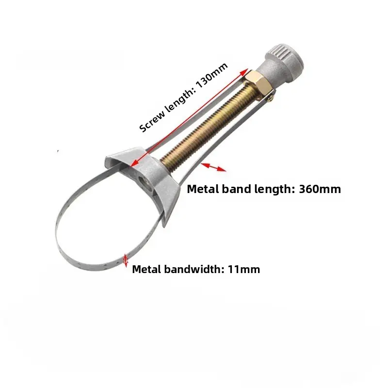 Car Oil Filter Removal Tool Adjustable 60mm To120mm Diameter Hand Tools Steel Strap Wrench Spark Plug Removal Tool