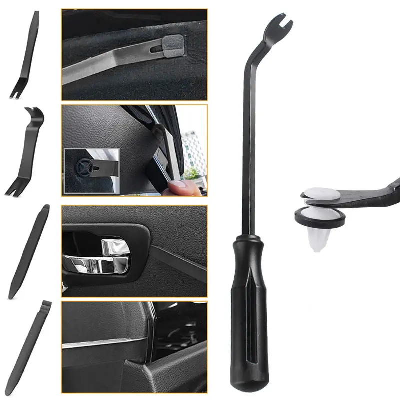 Universal  Trim Removal Tool Kit No Scratch Plastic Pry Tool Kit-Interior Door Panel Clip Fastener Removal Set for Vehicle