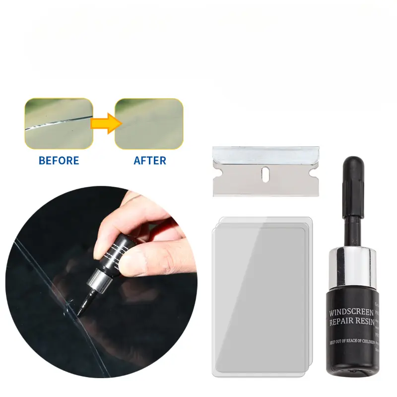 1set Car Windshield Cracked Repair Tool Vehicle Casement Fix Glue Glass Curing Glue Auto Glass Scratch Crack Restore Tools