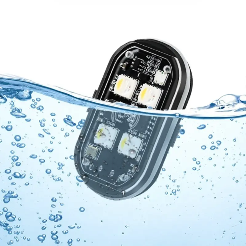 Wireless LED Strobe Lights Car Decor Atmosphere Light, 8 Colors Rechargeable Led Lights Anti-Collision LED Warning Light