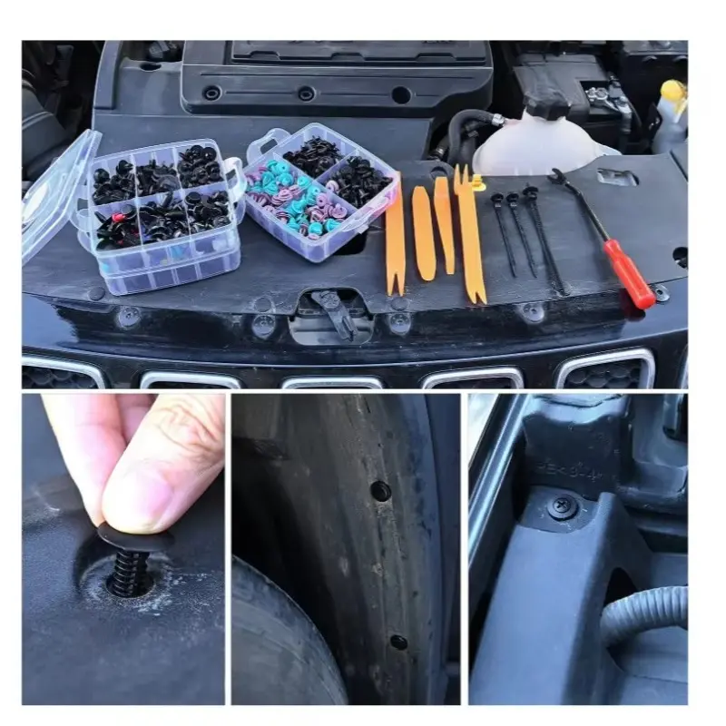 Car Fastener Clip Kit Auto Fastener Clip Mixed Car Body Push Retainer Pin Rivet Bumper Door Trim Panel Repair