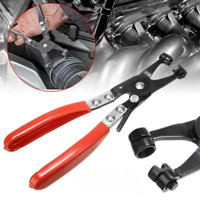Durable Reach Hose Clamp Pliers Car Removal Tools Cable Type for Car Repairs Hose Flat Band Ring Type for Car Repairs Hose Clamp
