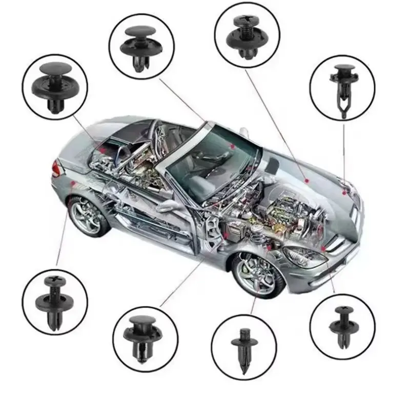 Car Fastener Clip Kit Auto Fastener Clip Mixed Car Body Push Retainer Pin Rivet Bumper Door Trim Panel Repair
