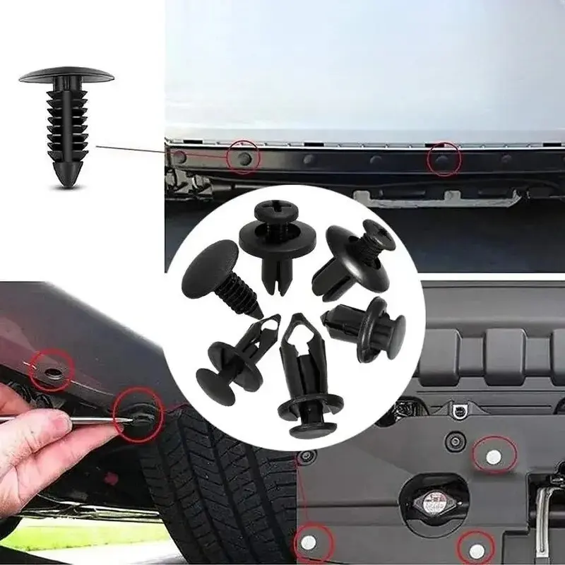 6 Size 190Pcs Auto Bumper Fastener Clip Plastic Push Retainer Pin Rivet Car Door Trim Fenders Panel Clip Kit Auto Accessories