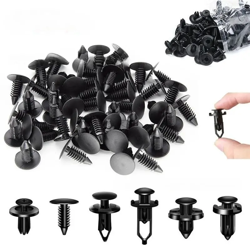6 Size 190Pcs Auto Bumper Fastener Clip Plastic Push Retainer Pin Rivet Car Door Trim Fenders Panel Clip Kit Auto Accessories
