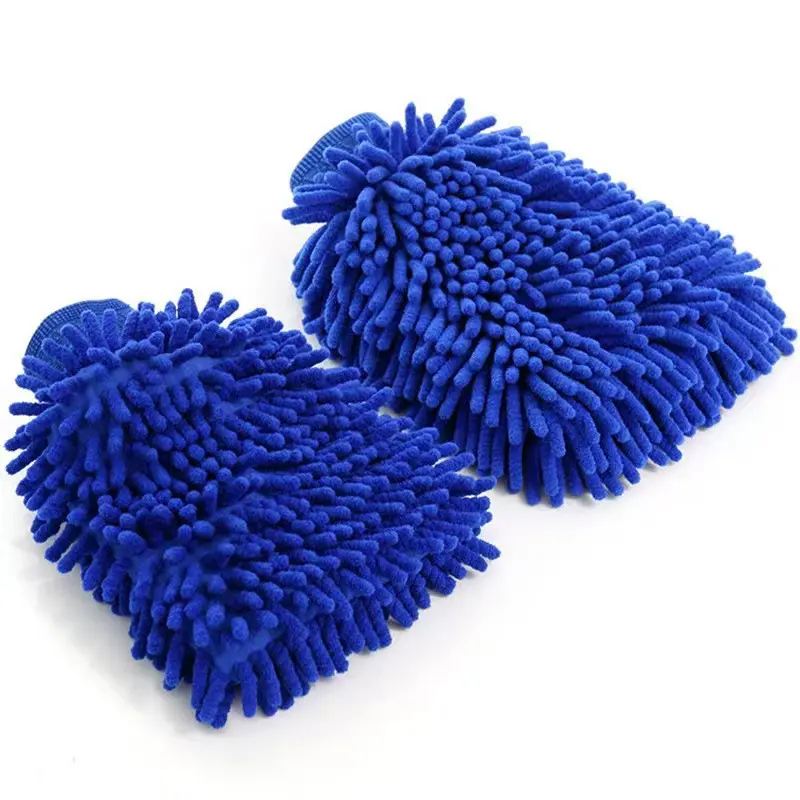 2/5/10pcs Car Wash Gloves, Ultra-fine Fiber Thick Double-sided Chenille Car Wash Gloves, Sponge, Scratch Free Cleaning Tool
