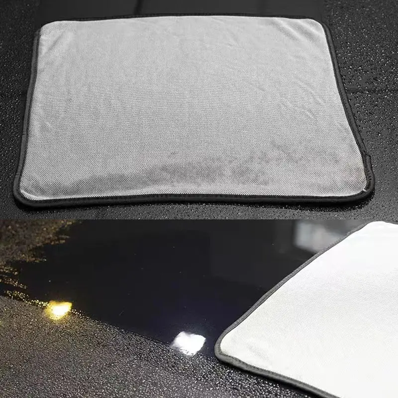 3/5pcs Car Wash Towel Microfiber Double-sided Absorbent Car Wash Cleaning Drying Cloth Detailing Washing Accessories