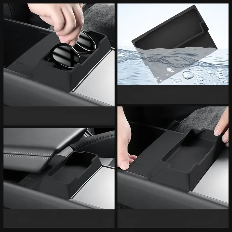 1pcs for Tesla Model Y Launch 2025+ Juniper Car Glasses Tray Center Console Armrest Storage Box Organizer Accessories