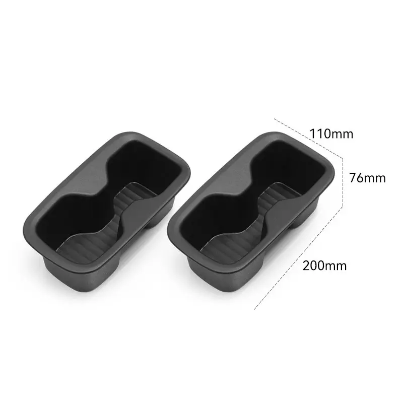 2pcs for Hyundai Santa Fe 6/7 Seats 2024 2025 3rd Row Cup Holder Insert Cup Holder Shock-Absorbing Storage Tray TPE Tidying