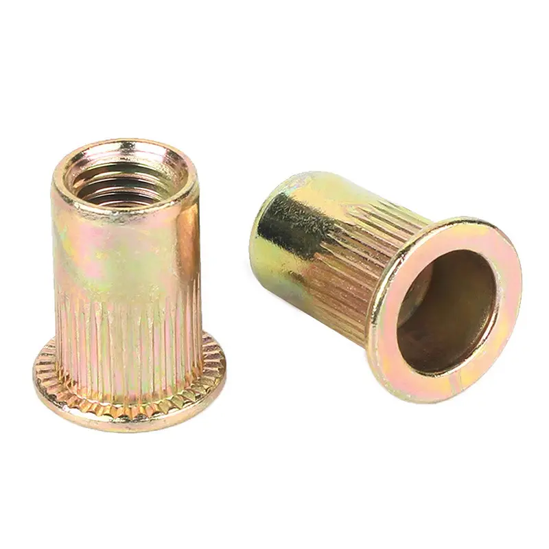 10pcs M3-M12 Knurled Nuts Rivet Nut Nutsert Cap Carbon Steel Rivnut Cap Flat Read Threaded Insert Inc Plated Tools