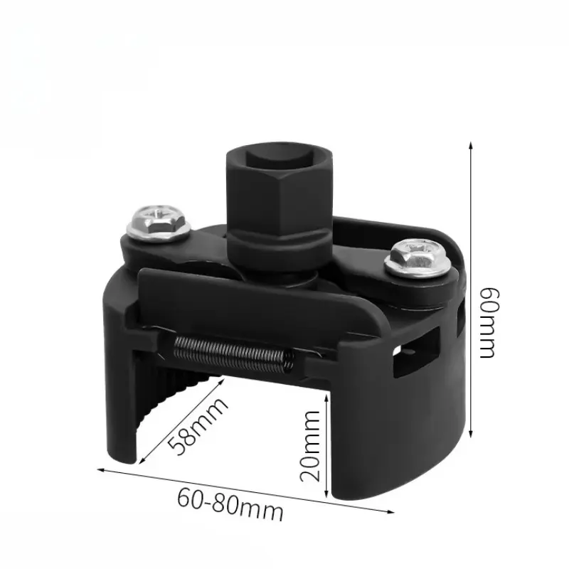 Adjustable Two-Jaws Oil Filter Wrench Filter 60-80mm Filter Wrenches Remover Steel Fuel Cast Two-Claw Disassembly Tools