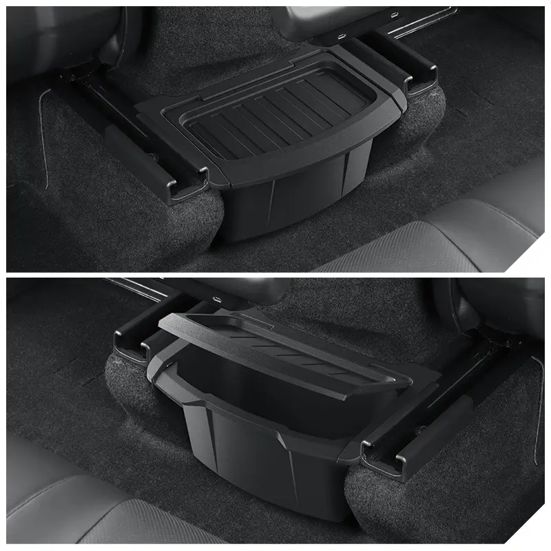 for Tesla Model Y Launch 2025 Juniper Car Armrest Rear Storage Box Tray Accessories Tidying Black