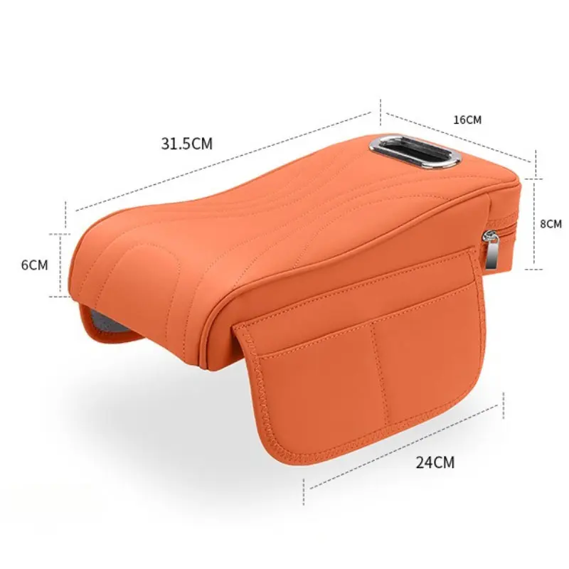 1pcs For Haval H9 2rd 2024 2025 Car Armrest Box Height Increase Pad Car Armrest Box Storage Bag Car Leather Protective Cover