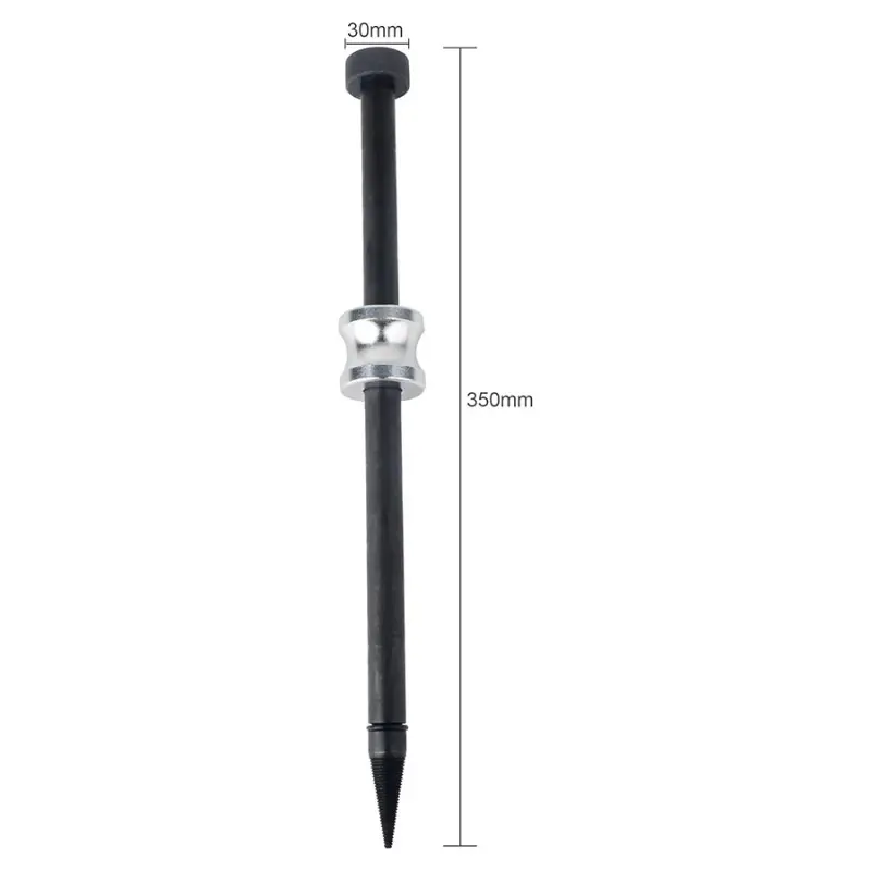 Injector Seal Puller Steel Cone Thread Tip Fuel Injector Copper Washer Removal Tool with Slide Hammer Cars Disassembly Tools